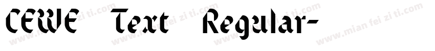 CEWE Text Regular字体转换